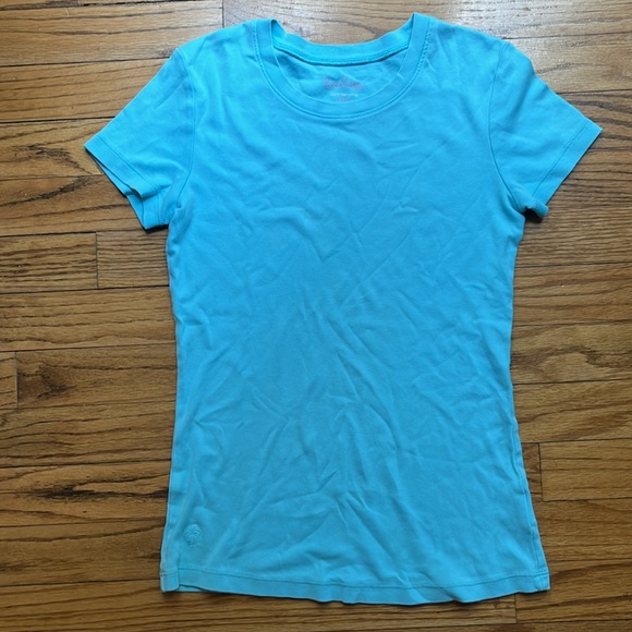 Lilly Pulitzer Pima Cotton Crewneck Top Tee Shirt - Picture 1 of 6